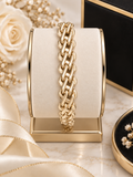 ✨ Luxe Woven Link Gold-Tone Bracelet (#43)