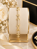 ✨ Crystal Link Gold-Tone Bracelet (#44)