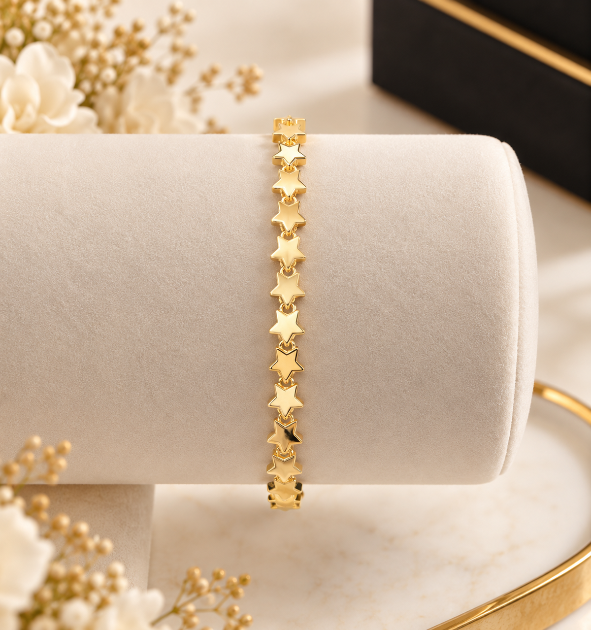 Gold Star Link Bracelet (#50)