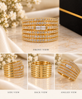 ✨ Glamorous Multi-Row Crystal Statement Ring – Size 8 (#75)