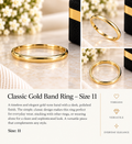 Classic Polished Gold Band Ring – Size 11 (#80)