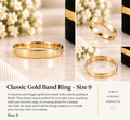 Classic Polished Gold Band Ring – Size 9 (#81)