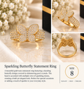 Sparkling Butterfly Statement Ring – Size 8 (#87)